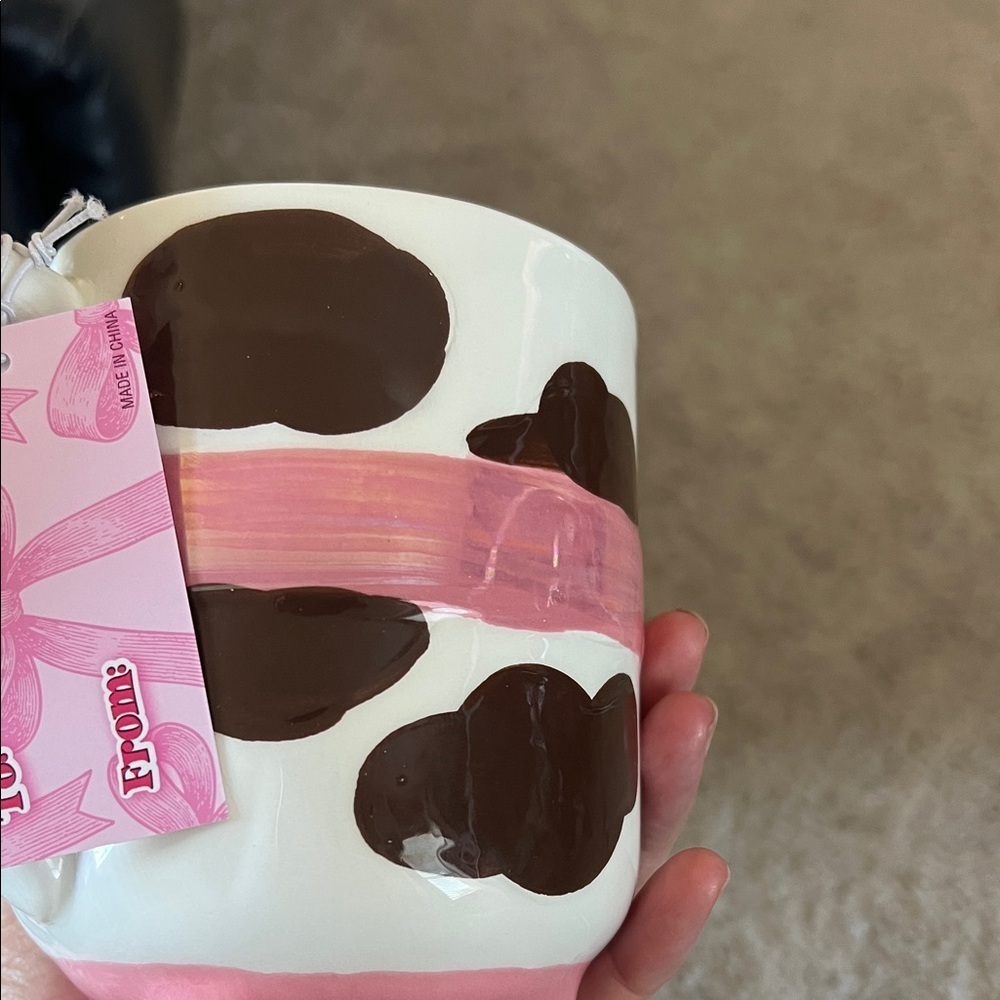 NEW COW PRINT COWGIRL HEART TEA CHOCOLATE KITCHEN MUG coffee cup - Picture 9 of 11
